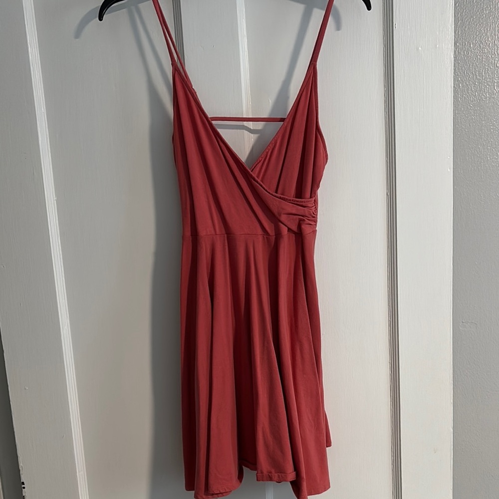 Elegant Coral Strappy Dress